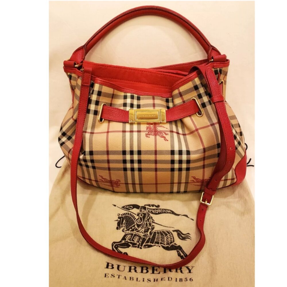 Burberry Handbag/Shoulder bag/Crossbody Burberry Check/Military Red